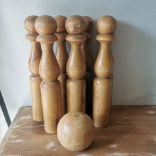 Ancien Jeu De quille En Bois /