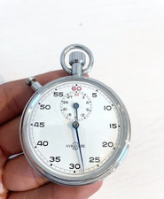 Old Auricoste Chronometer Silver Plated Collectible Watch Paris France 20th C