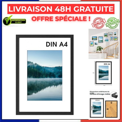 Cadre photo noir bois 21 - photo, en