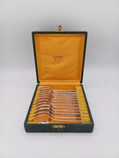 Lot de 12 cuillères à café – F. Hugon Bijoutier Millau – Métal argenté