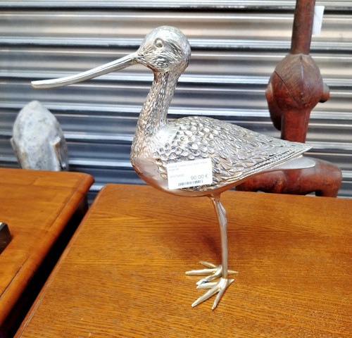 Statue oiseau courlis metal - oiseau,