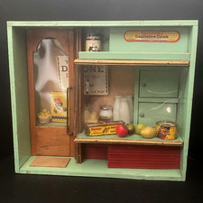 ANTIQUE TOY GROCERY STORE "CANNED CAPTAIN COOK" FOLDABLE STORE N°2