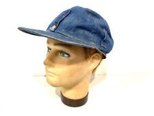Antique US NAVY WW2 Authentic Denim Indigo Process Work Deck Cap
