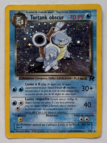 Carte pokémon tortank obscur - carte,