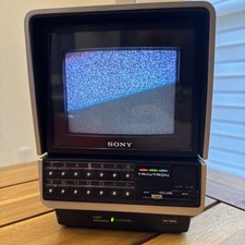 Vintage SONY TRINITRON 5" Analog Color TV KV-5200 Portable Grt Antenna WORKS!
