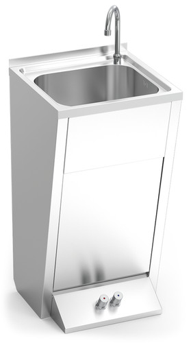 Lave mains inox sur pied - ,, deux