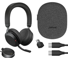 Jabra Evolve2 75 Wireless PC Headset with Charging Dock and 8-Mic Technology