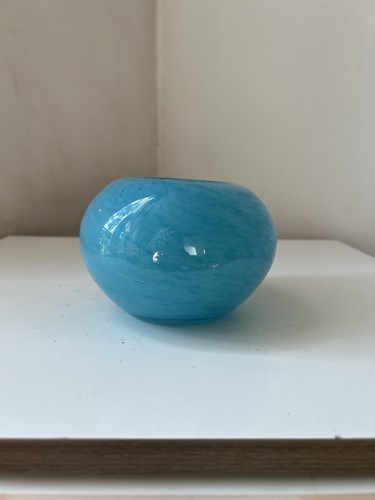 Vase boule verre - boule, bleu