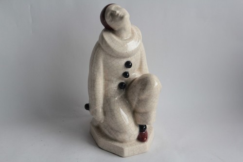Pierrot céramique craquelée