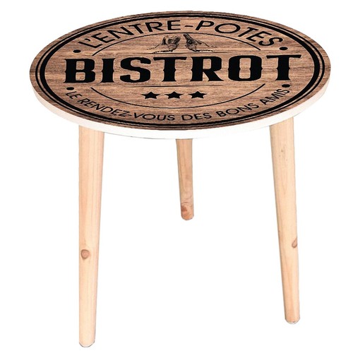 Table appoint motif bistrot - table, d'appoint