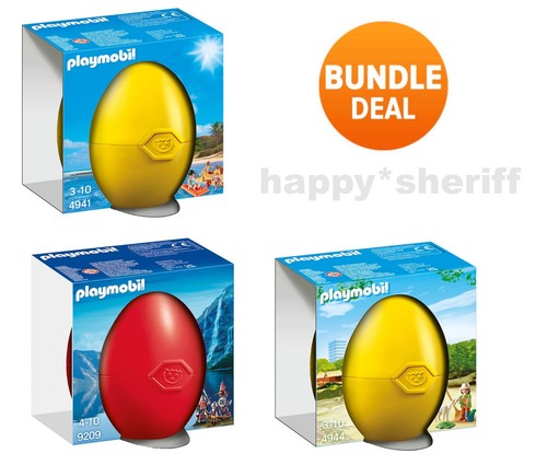 Playmobil trois jeux oeufs - playmobil, d'oeufs