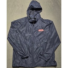 HEB Threads Signature Collection Outerwear Windbreaker Jacket Blue Full Zip
