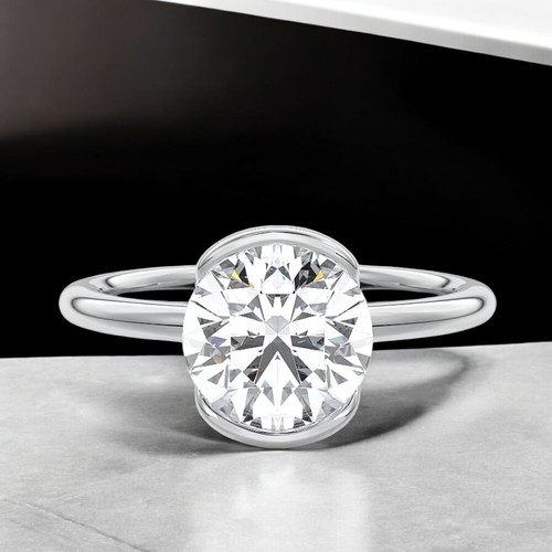 Bague diamant taille ronde