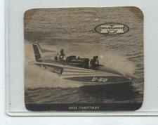 1957 Milwaukee Brand Sausage Hydroplane Insert Card Miss Thirftway RARE