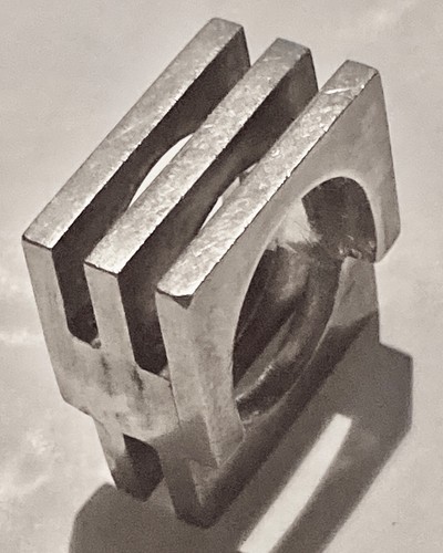 Bague moderniste argent - bague,