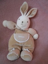 Doudou peluche lapin crème