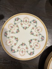 Set Of 6 Wm Guerin Limoges Garland Plates 9.75 Inches
