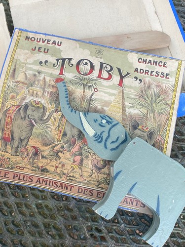 Jeu ancien bois couvercle - jeu, &
