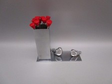 Porte-pics art déco - métal chromé