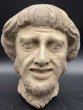 Ancient Roman Painted Stucco Head Roman Emperor Head Central Asia Romans Antique