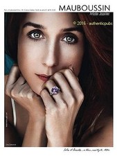 ADVERTISEMENT MAUBOUSSIN JEWELER JEWELLERY RING ELSA ZYBERSTEIN 2010 FRENCH AD