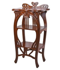 Tablette de Note Pupitre Étagère à Livres Support Acajou Table Bois Massif