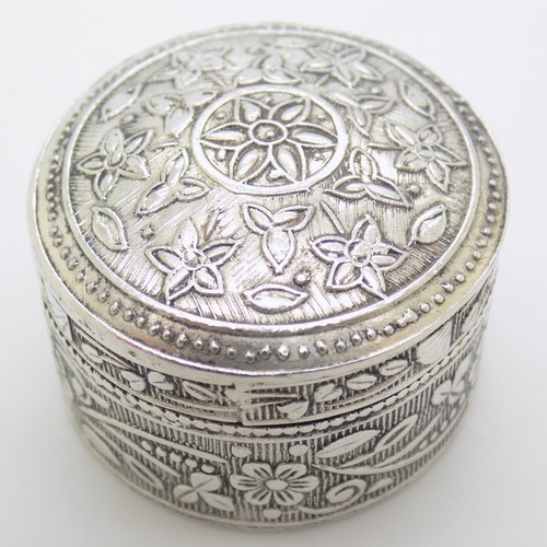 Boite pilules ronde argent - boite,