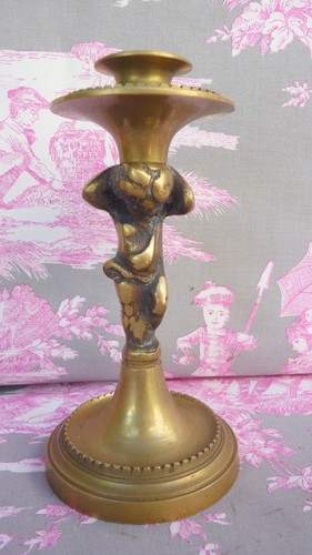 Bougeoir bronze putti - en,