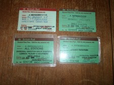 4 British Rail Staff Duty Travel Passes-Great Eastern & LTS Lines 1994