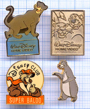 Lot 4 Disney Pin's / Club Baloo The Jungle Book BAGHEERA Jungle Book Bear