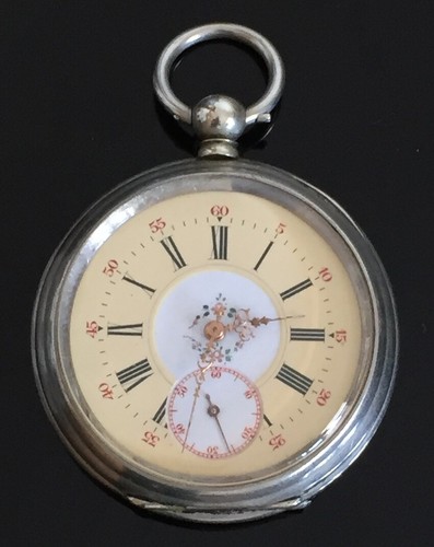 Vintage white metal open face - ,