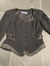 Thierry Mugler Made In France Satin Detail Vintage 90’s Sculpted Jacket Blazer