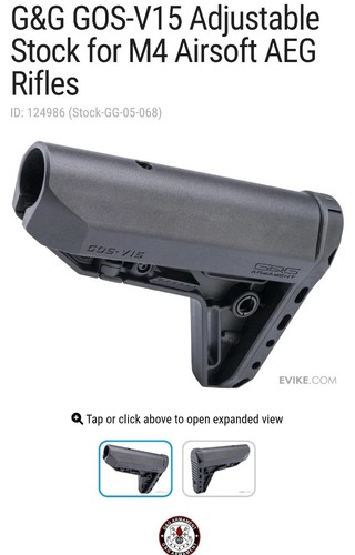 Gos v15 adjustable stock - g&g, gos-v15