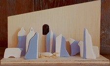 Crèche de Noël moderne en céramique.Numérotée et signée.Nicolaas Maathuis ,NIC-O