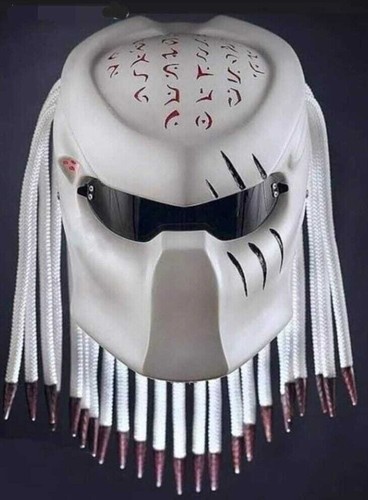 Casque moto predator blanc - casque,