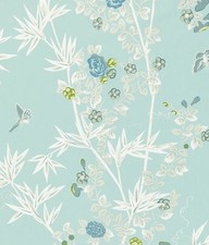 Scalamandre Curtain Fabric 'JARDIN DE CHINE - CIEL' 6.6 METRES 100% Cotton