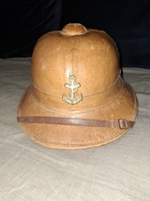 Rare Casque Colo Anglais Cuir