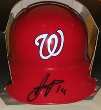 LUIS REYES WASH NATIONALS SIGNED ROOKIE YEAR RAWLINGS MINI HELMET BECKETT R14022