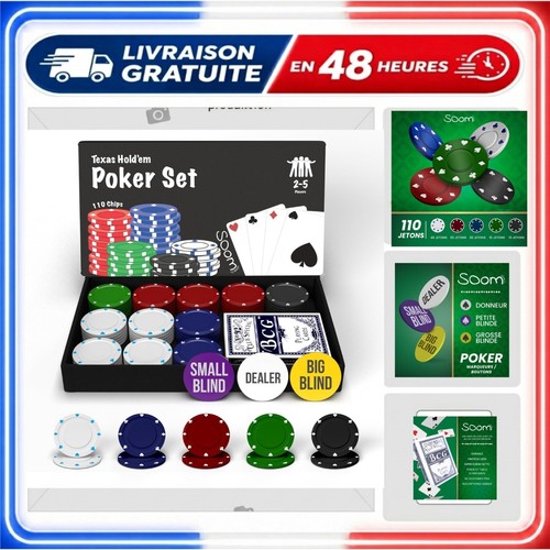 Jeu poker 110 jetons - 110,