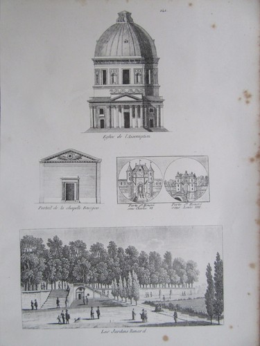 Engraving 1839 paris eglise - paris, de