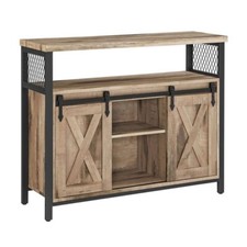 Meuble Buffet Rustique De Cuisine Avec Portes Grange Rangement Style Industriel