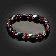 Bracelet de perles hématite et grenat, sur mesure pour homme, femme, enfant