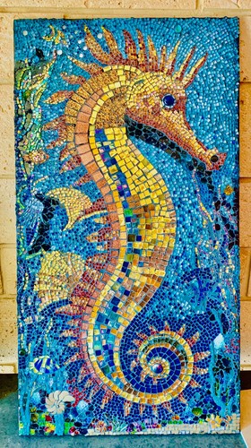 Grand hypocampe mosaique - grand,