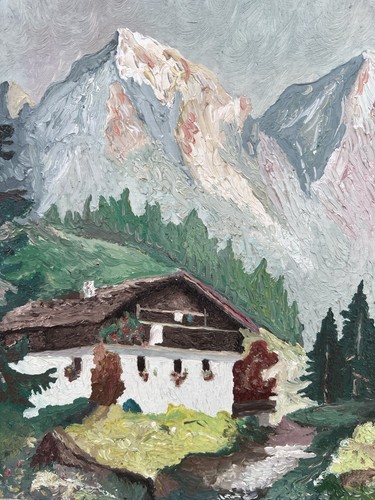 Tableau peinture huile sur - &,