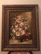 Hand-knotted Tableau Rug Wall Carpet Vintage