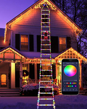 Décoration Noël ext échelle LED 3M Père Noël grimpant USB app