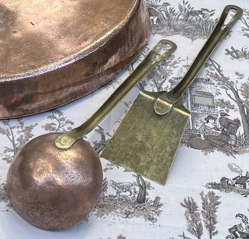Louche spatule cuivre - et,