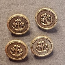 4 Boutons à l'Ancre De Marine