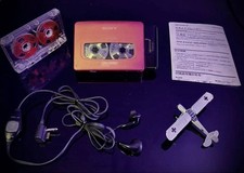 Sony Walkman WM-EX633 Orange Lecteur Cassette Entretenu avec Télécommande...