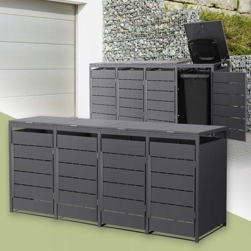 Abri pour 4 poubelles - abri, 1/2/3/4